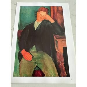 Modigliani, Young Apprentice, Painting, Print, Portrait, Art, ~ 250626-WH 365